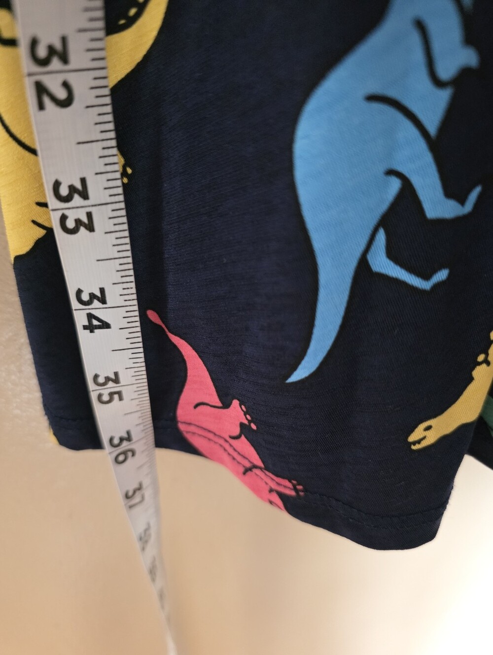 ModCloth Jessy B Dinosaur Print Novelty Empire Waist Dress M Faux Wrap Whimsical - Picture 12 of 12